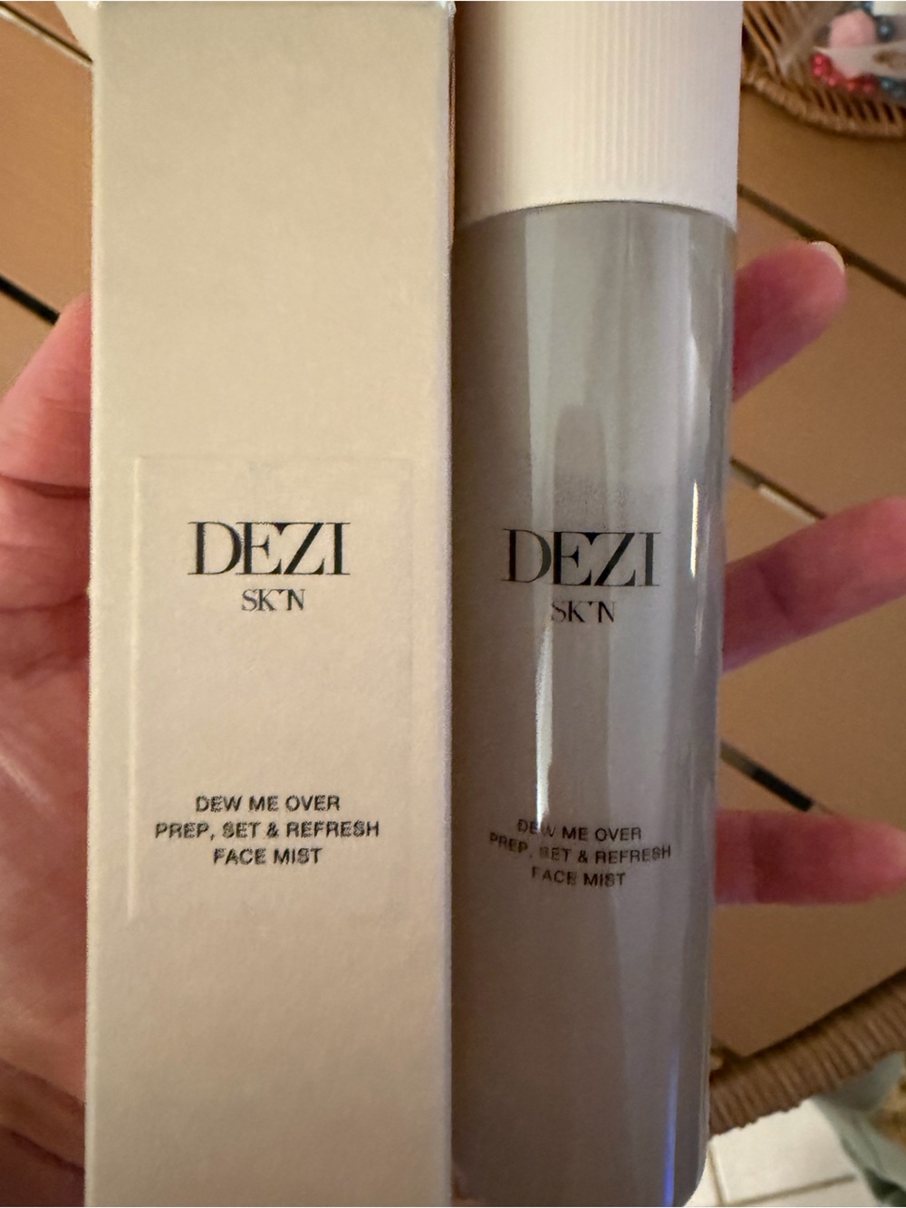 DEZI SKN Dew Me Over Face Mist — Gray & Cream